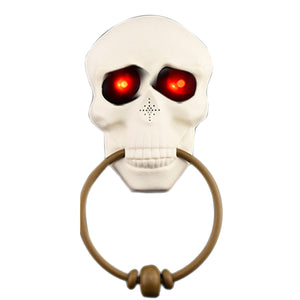 Halloween Doorbell Skull Light Up Eyeball Talking Scary Sounds for Party Bar Door Decorations Kids Gift Toys